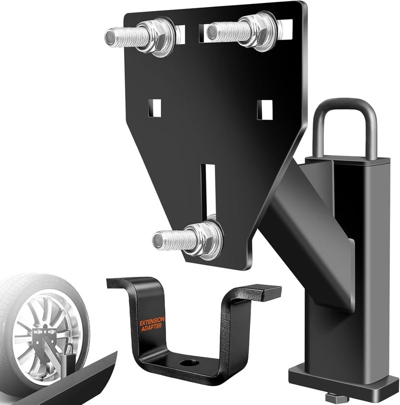 toolhoper Stake Pocket Spare Tire Mount, Trailer Spare Tire Mount Fit fits 99% of Spare Tires，Spare Tire Mount for Utility Trailer Capacity 160 Lbs, Fits 2 Size Stake Pocket - Image 1
